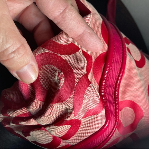 Coach 14530 POPPY Block Op Glam pink Women's Tote Bag - Picture 9 of 10